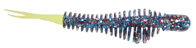 Picture of B-Fish-N Authentx Ribb-Fin Swimbait, 4.25", 8 Pk, Firecracker/Chart Tail