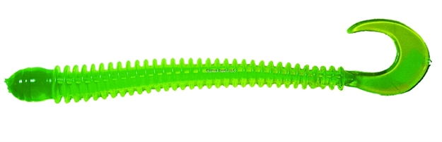 Picture of B-Fish-N Authentx Ringworm, 4", 12 Pk, Chartreuse/Green Core