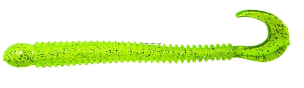 Picture of B-Fish-N Authentx Ringworm, 4", 12 Pk, Chartreuse-Silver Flake/White Core