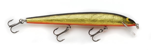Picture of Bagley Lures Bang-O-Lure Balsa Minnow, 5 1/4", 3/8 Oz, Black Back/Gold Foil