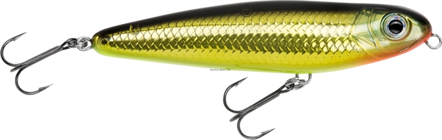 Picture of Bagley Lures Rattlin' Finger Mullet Topwater Lure, 3 1/2", 3/8 Oz, Gold