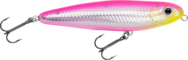Picture of Bagley Lures Rattlin' Finger Mullet Topwater Lure, 3 1/2", 3/8 Oz, Silver Pink