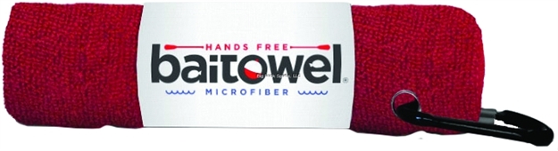 Picture of Baitowel Fishing Towel W/Clip Blood Red