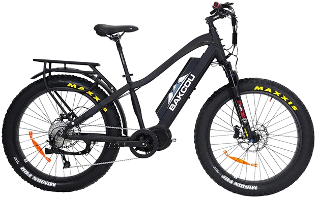 Picture of Bakcou E-Bikes B-M-B-B25 Mule  Matte Black 18" W/Stand Over Height OF 29.50" Frame, Shimano Alivio Hill-Climbing 9 Speed Bafang M620 Ultra Motor, 35+ Mph Speed BMBB25 9504171445895