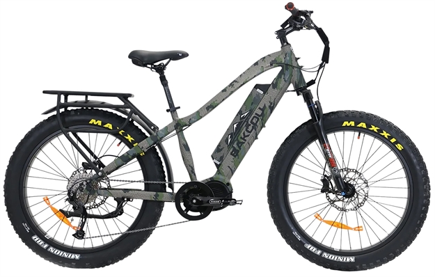 Picture of Bakcou E-Bikes B-M-Kui-B25 Mule  Kuiu Verde 2.0 18" W/Stand Over Height OF 29.50" Frame, Shimano Alivio Hill-Climbing 9 Speed Bafang M620 Ultra Motor, 35+ Mph Speed BMKUIB25 9501353197238