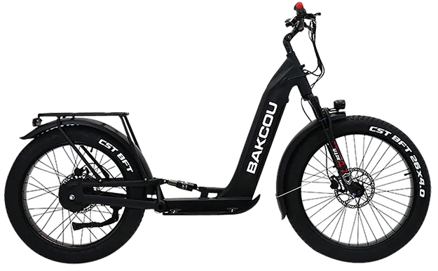 Picture of Bakcou E-Bikes S-Gzy-Mb Grizzly Electric Scooter Matte Black, Bafang 1000W Rear-Hub Motor, 25+ Mph Speed SGZYMB