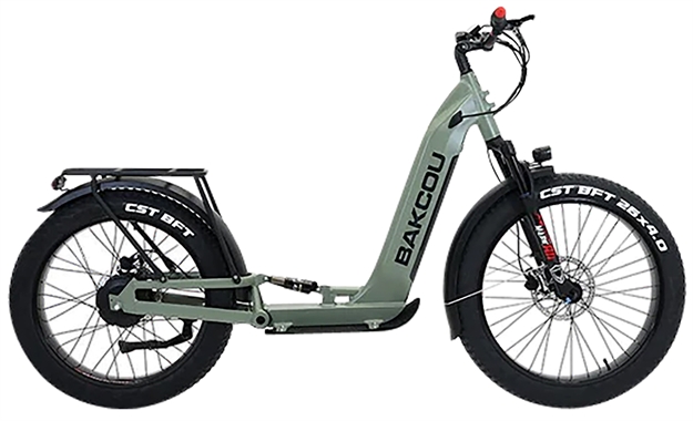 Picture of Bakcou E-Bikes S-Gzy-Sg Grizzly Electric Scooter Sage Green, Bafang 1000W Rear-Hub Motor, 25+ Mph Speed SGZYSG