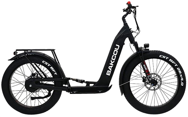 Picture of  Bakcou E-bikes SGZYMB Grizzly Electric Scooter Matte Black Bafang 1000W Rear-Hub Motor, 25+ mph Speed