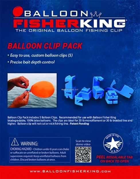 Picture of Balloon Fisher King Balloon Clip Pack 5Ct