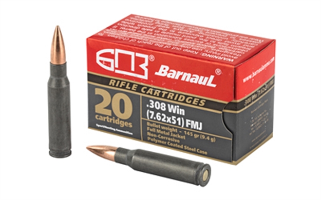 Picture of Barnaul Ammunition 308Win 145Gr Fmj Steel Case 20/25
