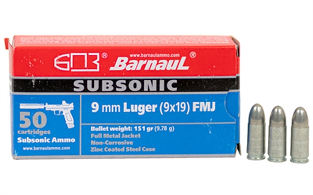 Picture of Barnaul 9Mm 151Gr Sub Fmj 50/500