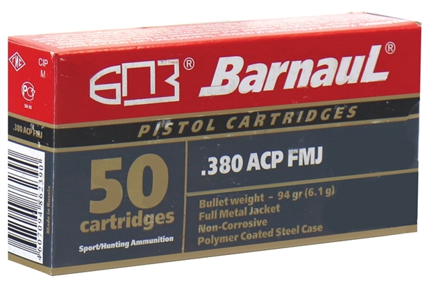 Picture of Barnaul Ammo - Mks Barnaul 380 Auto 94Gr Fmj Stl/P 1000Rd