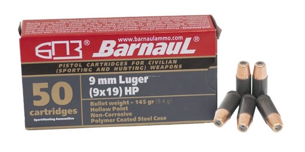 Picture of Barnaul Ammo - Mks Barnaul 9Mm Luger 145Gr HP Stl/P 500/Rd
