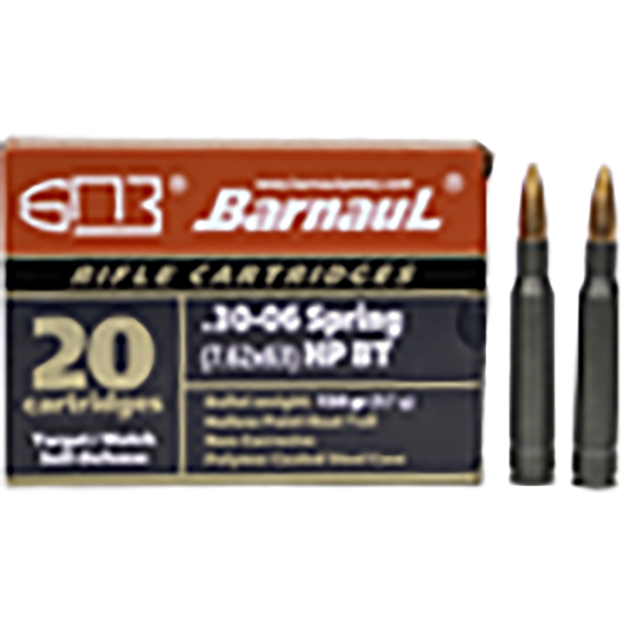 Picture of Barnaul Ammo Brn3006sprhpbt150 Rifle Ammo  30-06 Springfield 150 GR Hollow Point Boat-Tail (Hpbt) 20 Bx/ 25 CS