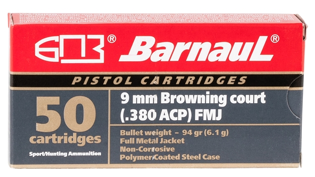 Picture of Barnaul Ammo Pistol 380 Acp 94 GR Full Metal Jacket (Fmj)