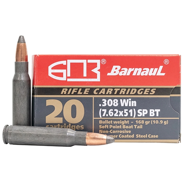Picture of Barnaul Ammunition 308Win 168Gr Fmj Steel Case 20/25