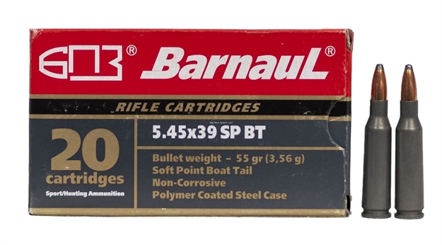 Picture of Barnaul Ammunition Rifle Ammo 5.45X39 55Gr Spbt Steel Polycoated Case