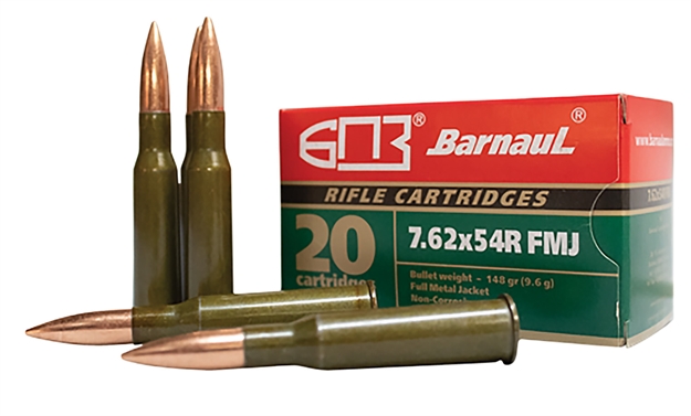 Picture of Barnaul Ammunition Rifle Ammo 7.62X54r 174Gr Fmj Steel Lacquered Case