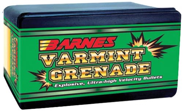 Picture of  Barnes Bullets 30170 Varmint Grenade Ultra High Velocity 22Hornet 30Gr Flat Base Hollow Point 100/Box