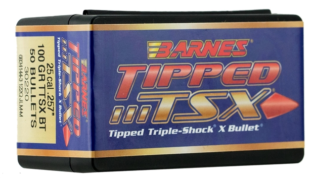 Picture of  Barnes Bullets 30220 Tipped Tsx  25Cal 100Gr Ttsx Boat Tail 50/Box
