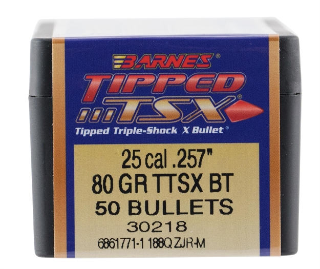 Picture of Tipped Tsx® 25 Cal (.308'') Polymer Tip Boat Tail Rifle Bullets 30218