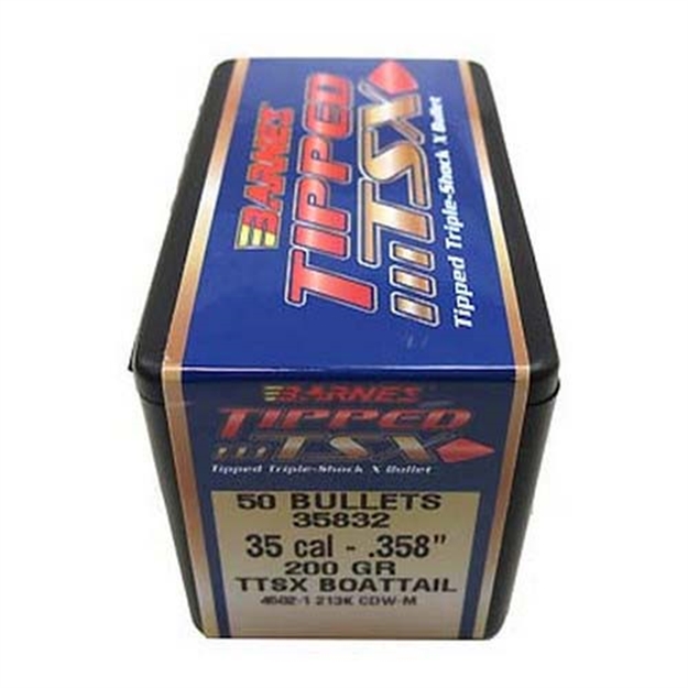 Picture of  Barnes Bullets 30461 Tipped Tsx  35Cal 200Gr Ttsx Boat Tail 50/Box