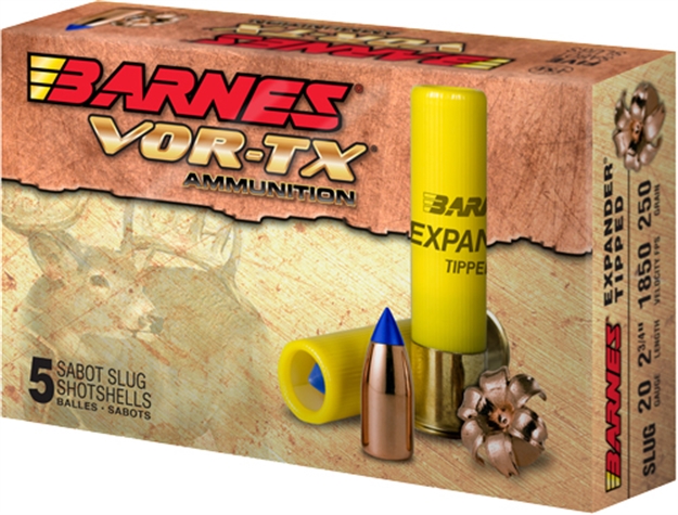 Picture of Barnes Vor-Tx 20Ga 2.75" 250Gr Expander Tip Slug 5Rd 20Bx/Cs 20735