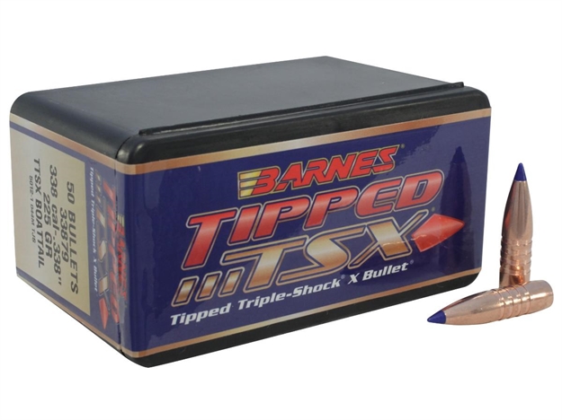 Picture of Tipped Tsx® 338 Cal (.338'') Polymer Tip Boat Tail Rifle Bullets 30430 716876338795