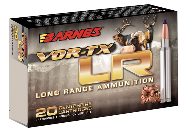 Picture of Barnes Vor-Tx Long Range Rifle Ammo 270 Win, Lrx Boat Tail, 129 Gr, 3140Fps, 20 Rnd, Boxed 31198