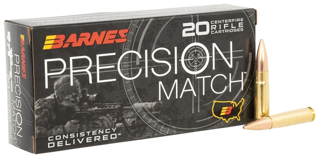 Picture of  Barnes Bullets 32134 Precision Match  300Blackout 220Gr Match Burner Otm BT 20 Per Box/10 Case