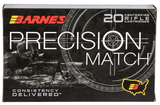 Picture of Barnes Bullets 30728 Precision Match  338Lapua Mag 300Gr Open Tip Match Boat Tail 20 Per Box/10 Case 716876150915