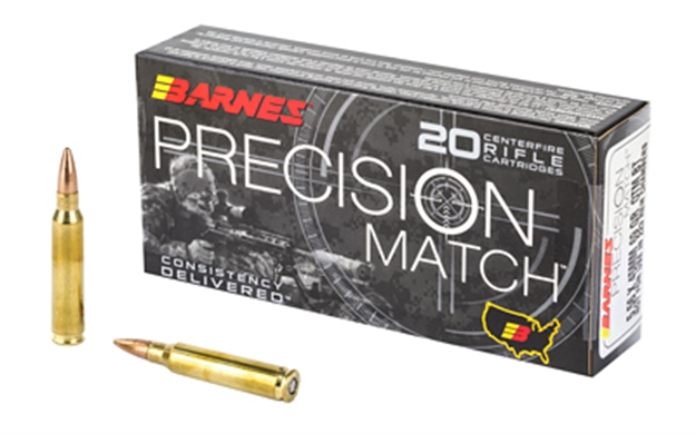 Picture of  Barnes Bullets 30846 Precision Match  5.56X45mmnato 69Gr Open Tip Match Boat Tail 20 Per Box/10 Case 716876150892
