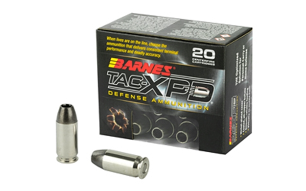 Picture of Barnes Tac-Xpd Pistol Ammo 45 Acp, Tac-Xp Hp, 185 Gr, 1000 Fps, 20 Rnd, Boxed 716876145010
