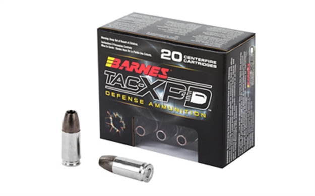 Picture of Barnes Bullets 21551 Tac-Xpd Defense Handgun 9Mm Luger +P 115 GR Tac-Xp 20 Per Box/ 10 Case 716876135110