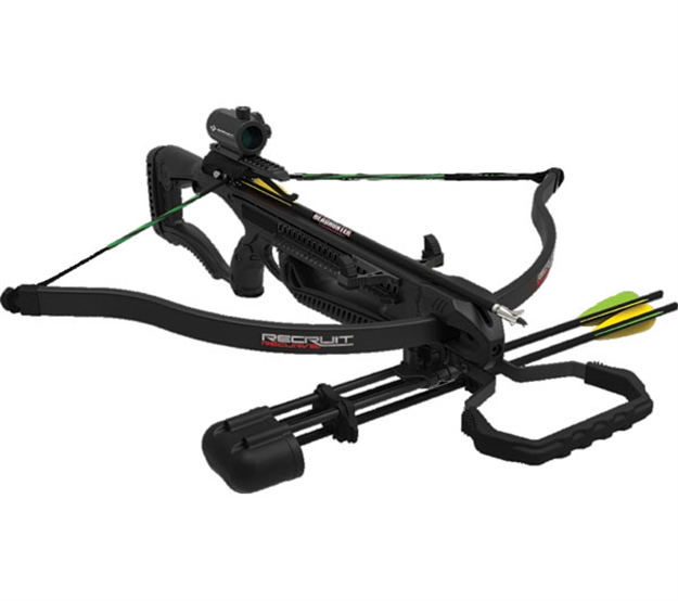 Picture of Barnett Recruit Recurve Crossbow Package W/Quiver, 3-20"Arrows & Red Dot Sight