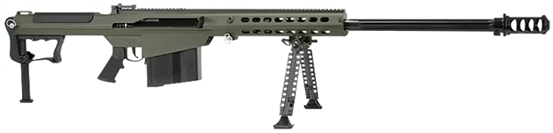 Picture of  Barrett 14555 M107a1  50 Bmg 10+1 29" Chrome-Lined Fluted Barrel, OD Green Cerakote Aluminum Receiver, OD Green Fixed Stock W/Thermal-Guard Cheek Piece & Sorbothane Recoil Pad, Optics Ready