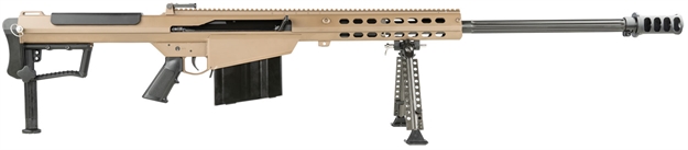Picture of  Barrett 18065 M107a1  50 Bmg 29" 10+1 Flat Dark Earth Cerakote Flat Dark Earth Fixed With Sorbothane Recoil Pad Stock Black Polymer Grip