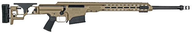 Picture of Barrett 18491 Mrad  308 Win 22" 10+1 Flat Dark Earth Cerakote Flat Dark Earth Folding With Adjustable Lop Stock Black Polymer Grip Right Hand 18491-BRT 810021510576