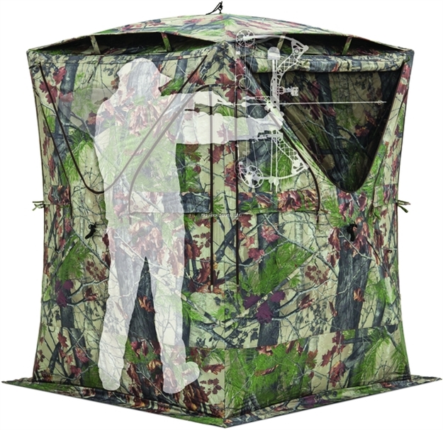Picture of Barronett Big Mike W/Vents 2 Person Hub Blind Bloodtrail Backwoods Camo