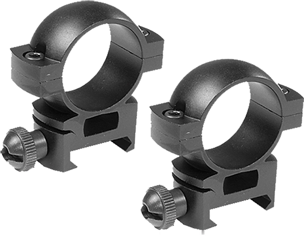 Picture of Barska Ai10336 Weaver Ring Set 1" Dia Low W/Peep Sight Aluminum Black Matte