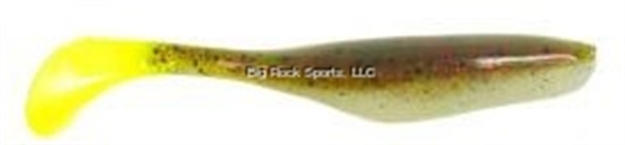 Picture of Bass Assassin 4" Walleye Turbo Shad Chicken ON A Chain 10 PK