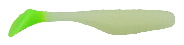 Picture of Bass Assassin 4" Walleye Turbo Shad Glow/Chartreuse Tail 10 PK