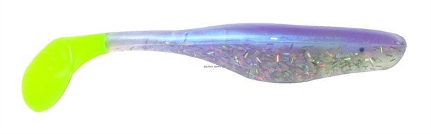 Picture of Bass Assassin 4" Walleye Turbo Shad Open Night/Limetreuse Tail 10 PK