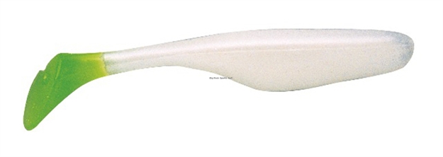 Picture of Bass Assassin 4" Walleye Turbo Shad Pearl/Chart. Tail 10 PK