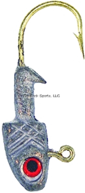 Picture of Bass Assassin Crappie Jighead, 1/16 Oz, #2 Hook, Lead/Unpainted, 6/Pack