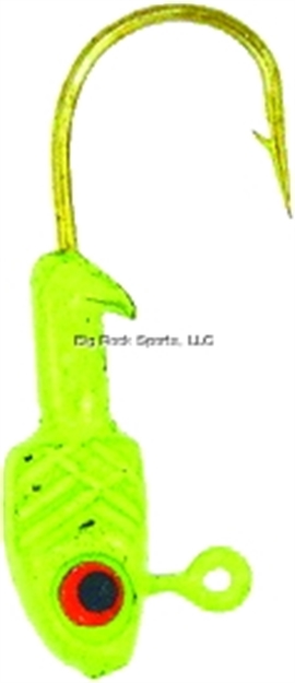 Picture of Bass Assassin Crappie Jighead, 1/32 Oz, #4 Hook, Chartreuse Flash, 6/Pack