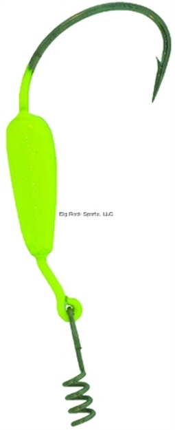 Picture of Bass Assassin Crappie Swim Hook Jighead, 1/8 Oz, #2 Hook Jighead, Chartreuse, 3/Pack