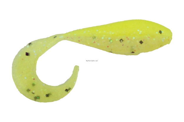 Picture of Bass Assassin Curly Shad Swimbait, 2", Limetreuse Ghost 10/Pack