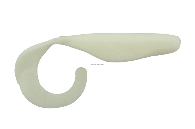 Picture of Bass Assassin Curly Shad Swimbait, 4", White, 10/Pack