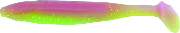 Picture of Bass Assassin Die Dapper Shad Tail Swimbait, 3 1/2", Electric Chicken, 10/Pack